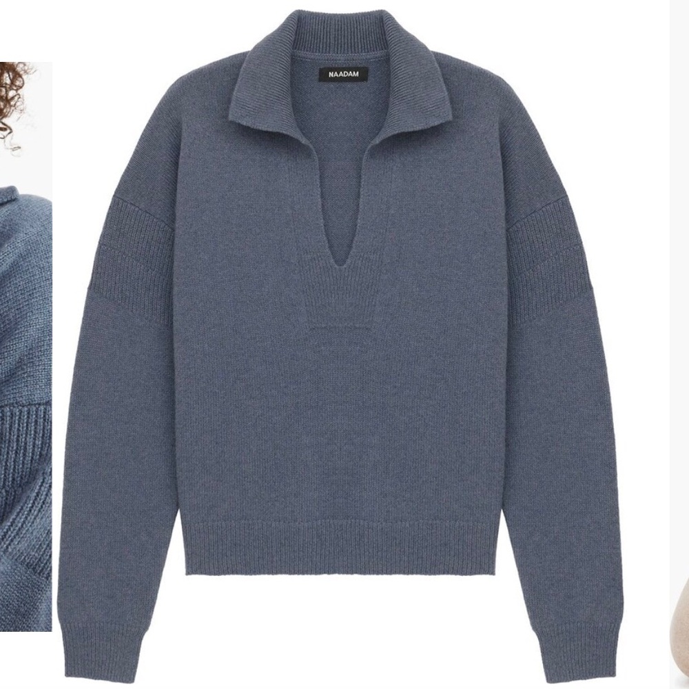 NAADAM Recycled Cashmere Set in Blue Size Small